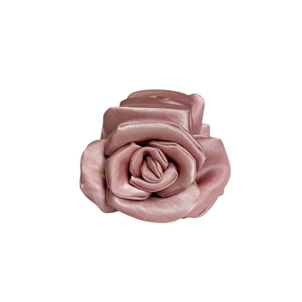 Hårklype blomst satenglook – Rosa