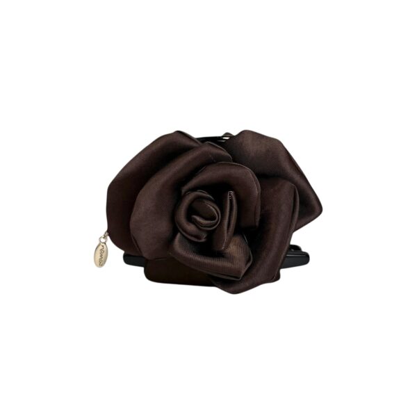 Hårklype blomst satenglook – Brun