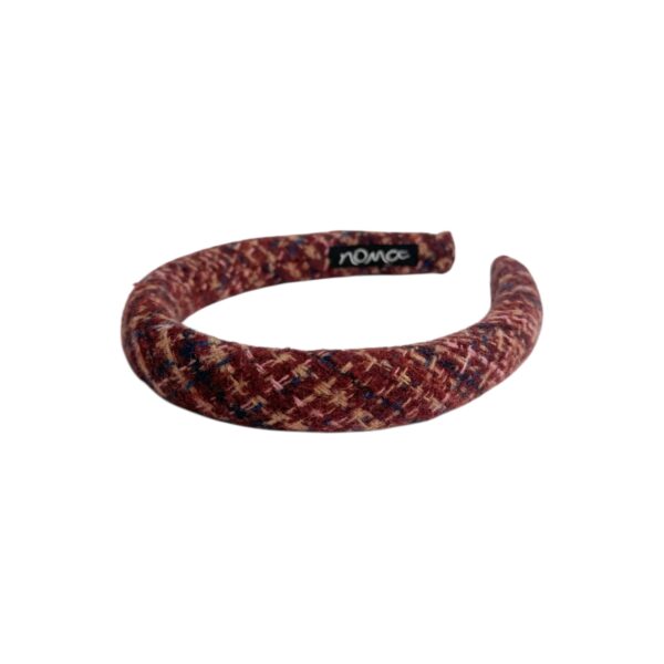 Hårbøyle polstret smal boucle – Wine multicolor
