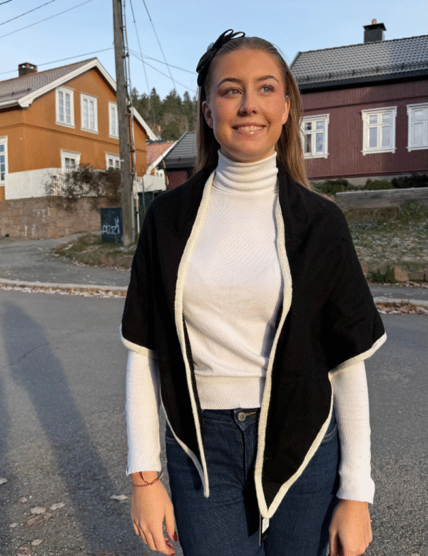 Oxford trekant skjerf –  Sort/hvit
