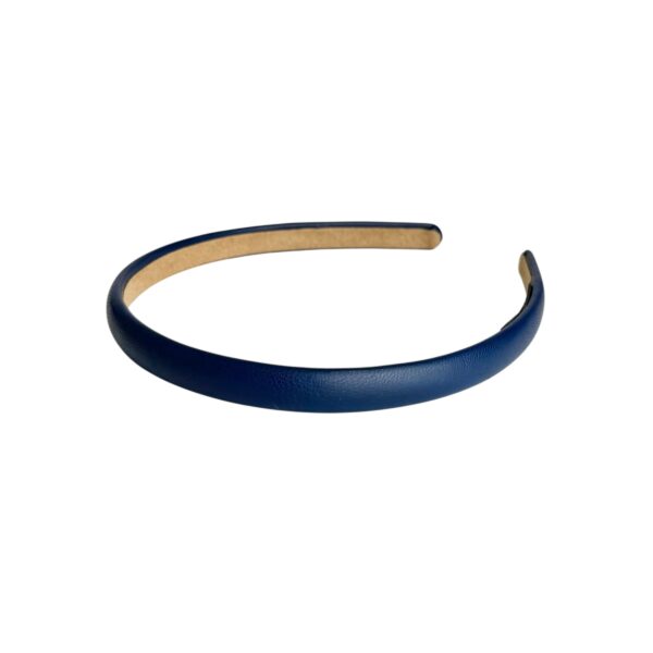 Trine hårbøyle smal leather look – Navy