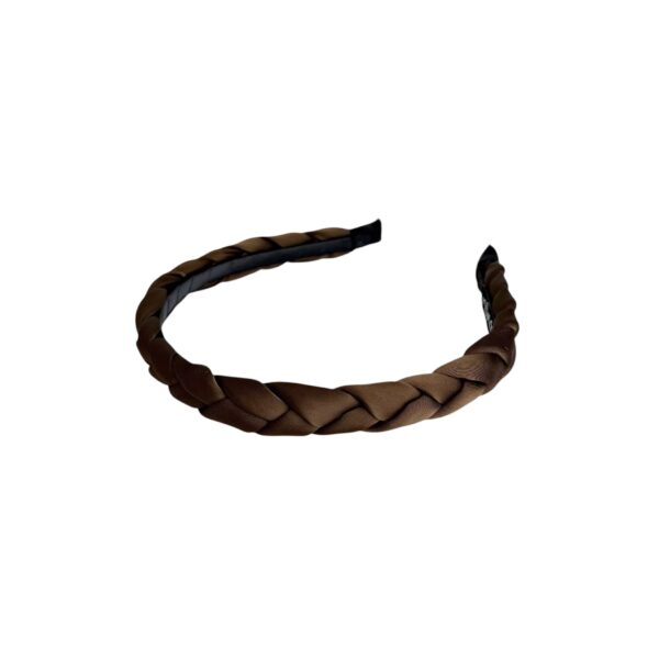 Hårbøyle smal flette – Brun