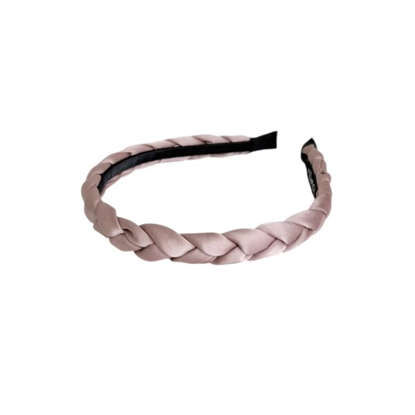 Hårbøyle smal flette – Dusty pink
