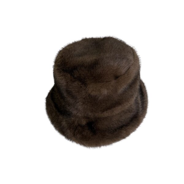 Aurora fuskepels hatt – Minkbrun