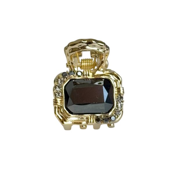 Seraphina Crystal klype – firkant – Sort