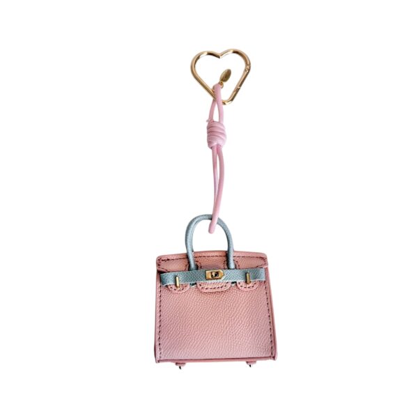 Bag charm veske SALG – Lys rosa/lys blå