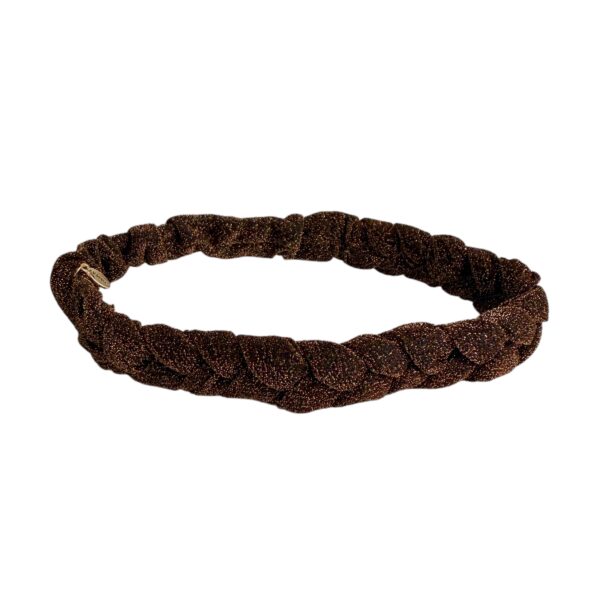 Flettehårbånd glitter – Bronze