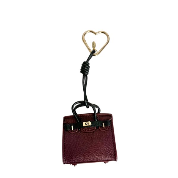 Bag charm veske SALG – Burgunder/sort