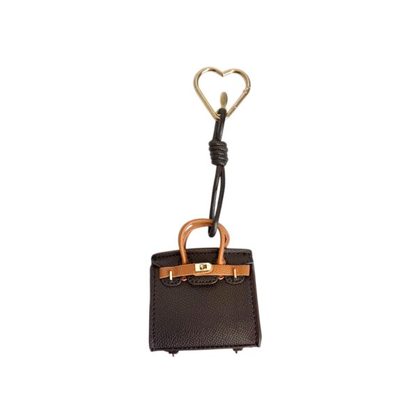 Bag charm veske SALG – Sjokoladebrun/cognac