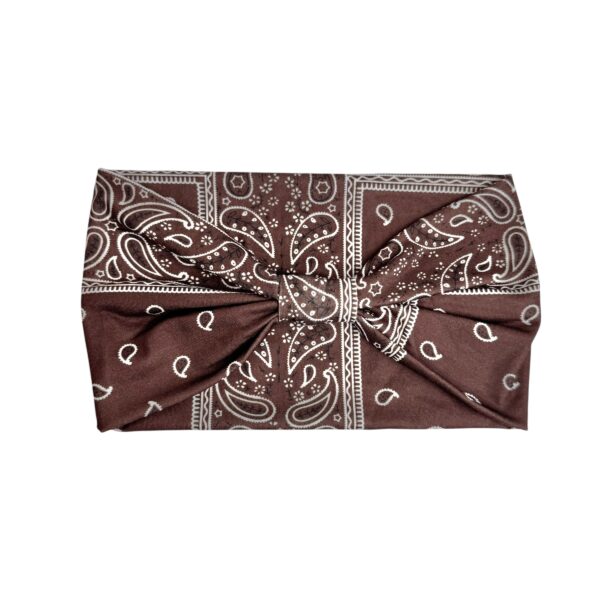 Hårbånd bred paisley – Brun