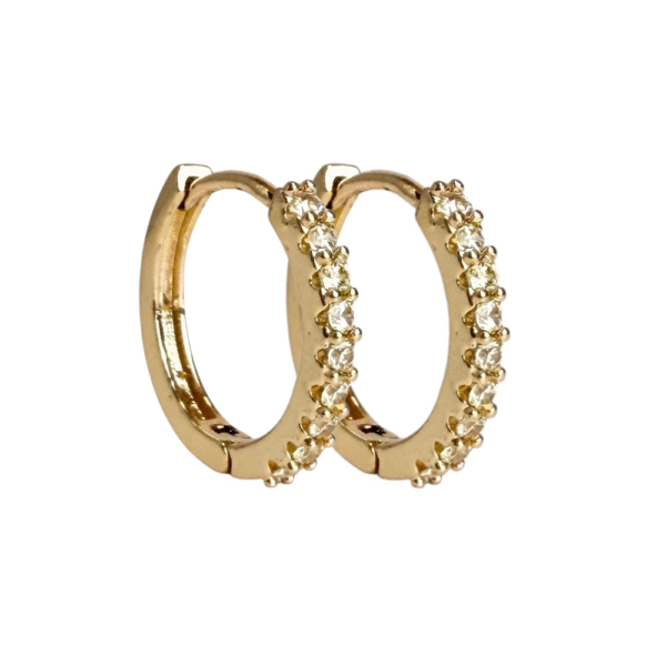 Ørering 1 rad stener – Champagne