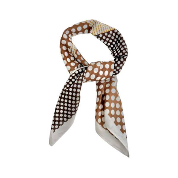 100% bomull skjerf – #04 Brun/cognac/oker