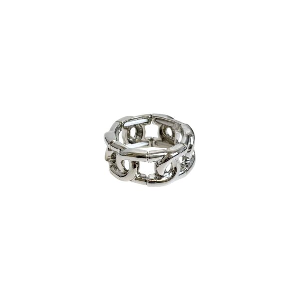 Ring strikk lenke – Sølv