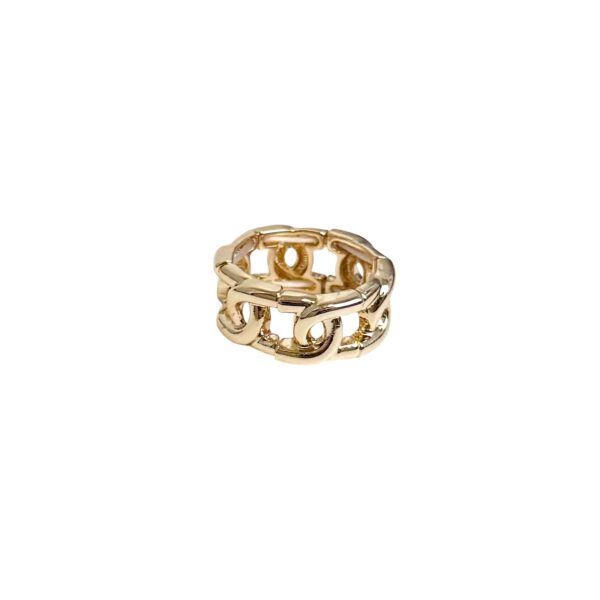 Ring strikk lenke – Gull