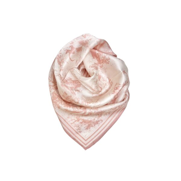 Små silkeskjerf 53×53 – #79 Rosa/creme natur