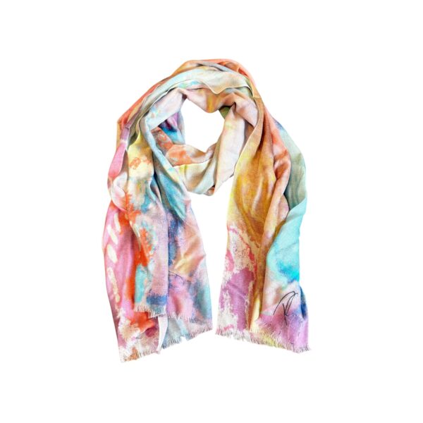 Lange avlange sommer-skjerf – Multicolor