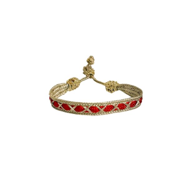 Håndlagde armbånd Marrakesh – Gull/oransje