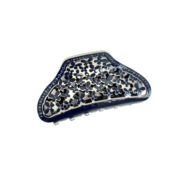Beths hårklype med stener – Navy/creme
