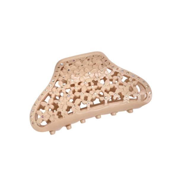 Beths hårklype med stener – Lys beige