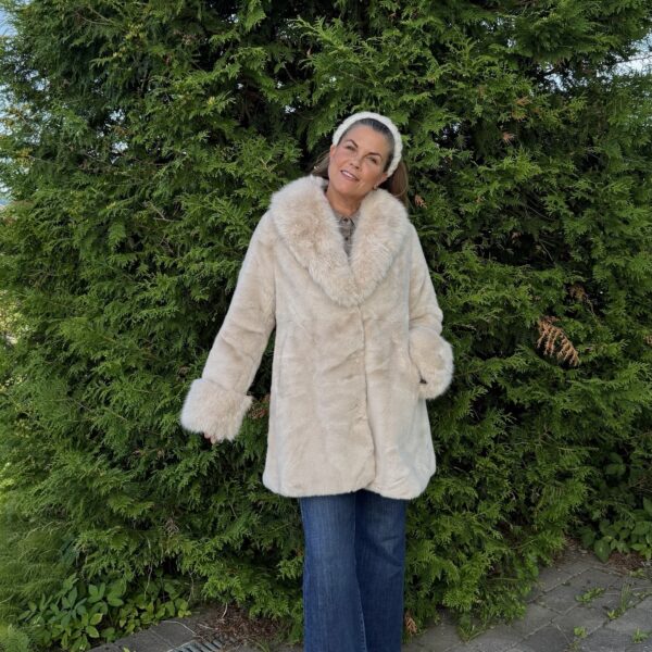 London fuskepels jakke – Lys beige
