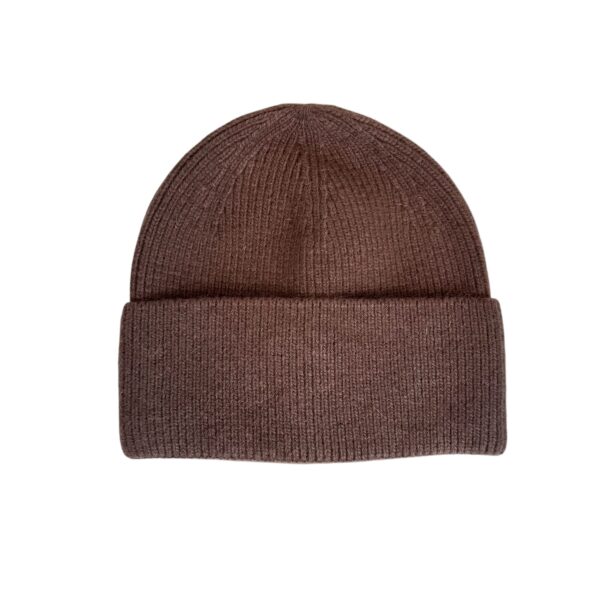 Basic lue ribbestrikk unisex – Sjokoladebrun