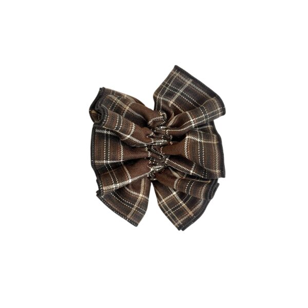 Oxford scrunchie – Brun/beige m. brun kant