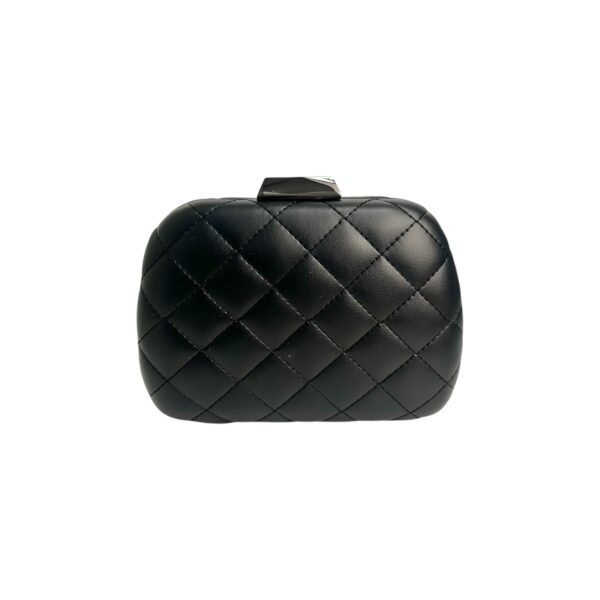 Leather look clutch – Sort
