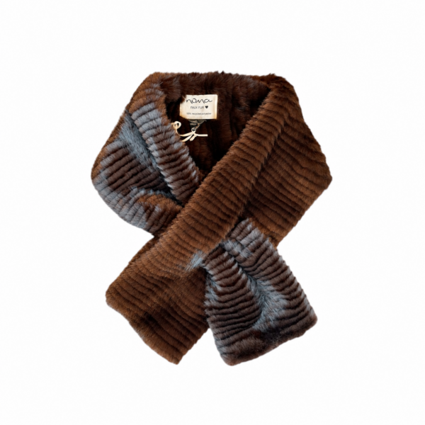 Exclusive Sonja fuskepels skjerf – Minkbrun
