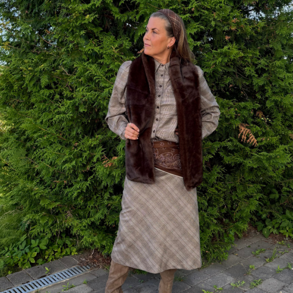 Exclusive Sonja skjerf langt og smalt – Minkbrun