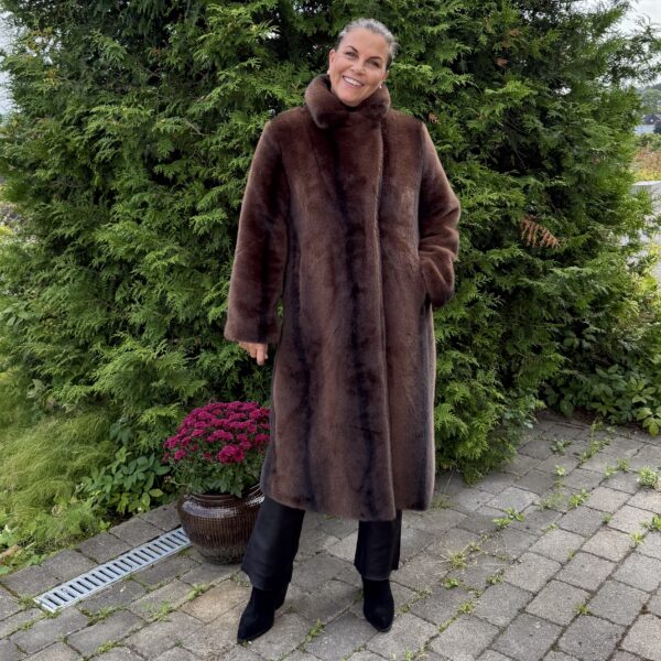 Zurich fuskepels kåpe – Tofarget mink