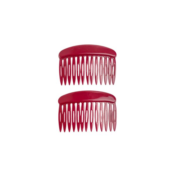 Basic 2pk hårkam rund – Bringebærrød