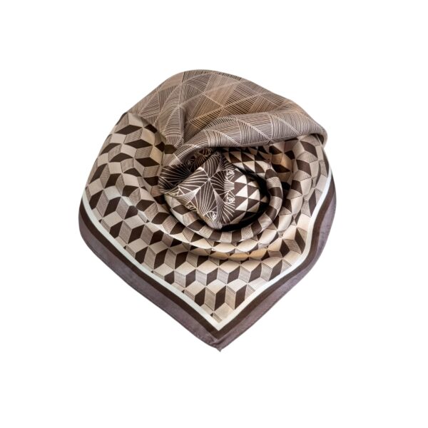 Små silkeskjerf 53×53 – #91 Taupe/brun/beige