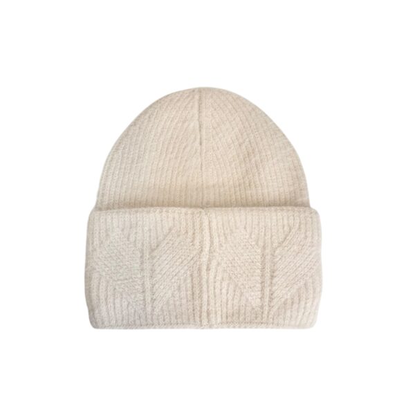Basic lue med mønstret kant – Creme