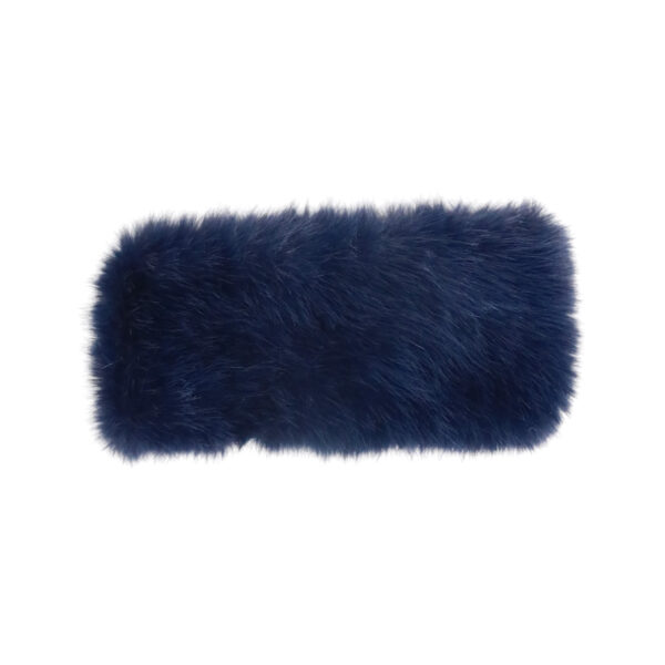 OUTLET Fuskepels pannebånd bred – Navy