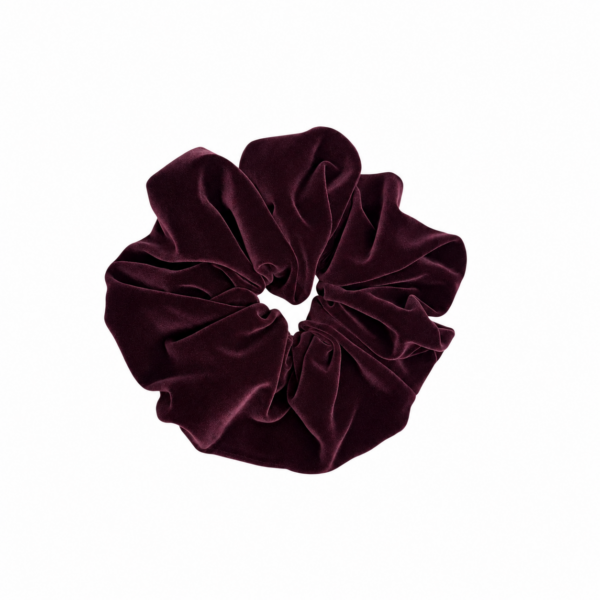 Julekolleksjon: Exclusive stor scrunchie i fløyel – Plomme