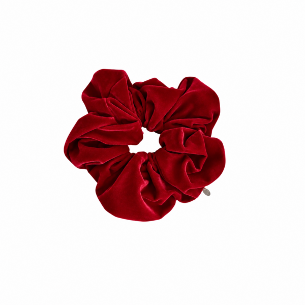 Julekolleksjon: Exclusive stor scrunchie i fløyel – Julerød